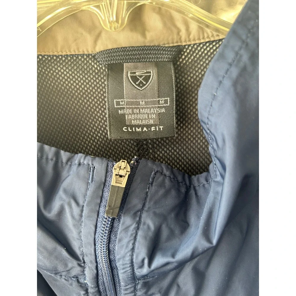 Nike Clima-Fit Golf Windbreaker Jacket Mens Medium Navy Blue‎ Full Zip Vented